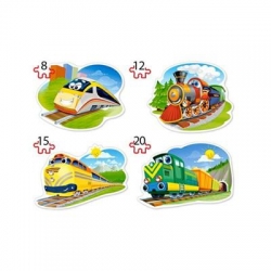 56885 Z.CAS Puzzle 4w1 Funny Trains 2-10991