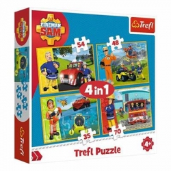 73413 Z.Puzzle 4w1 TREFL Strazak Sam 34311-11867
