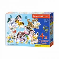 41135 Z.CAS Puzzle 4w1 Animals with Babies-10976