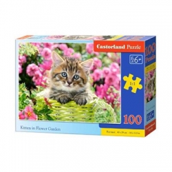 67204 Z.CAS Puzzle 100el Kitten in Flower-11685